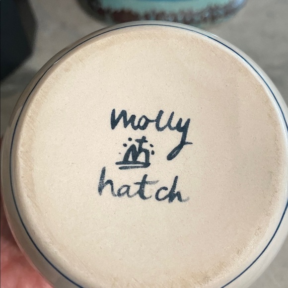 Anthropologie Molly Hatch Llama Mug Blue & off white - Picture 5 of 9